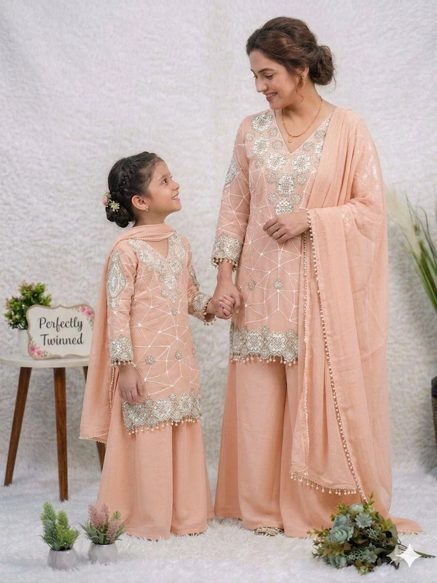 Kids Designer Daughter Georgette Palazzo Set