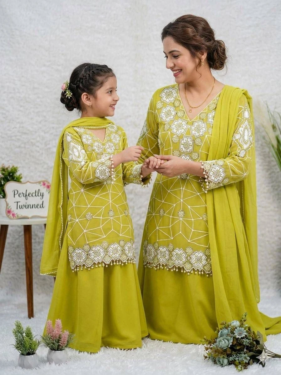 Kids Designer Daughter Georgette Palazzo Set