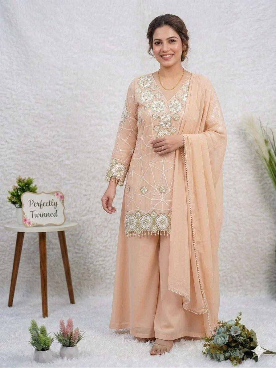 Kids Designer Daughter Georgette Palazzo Set