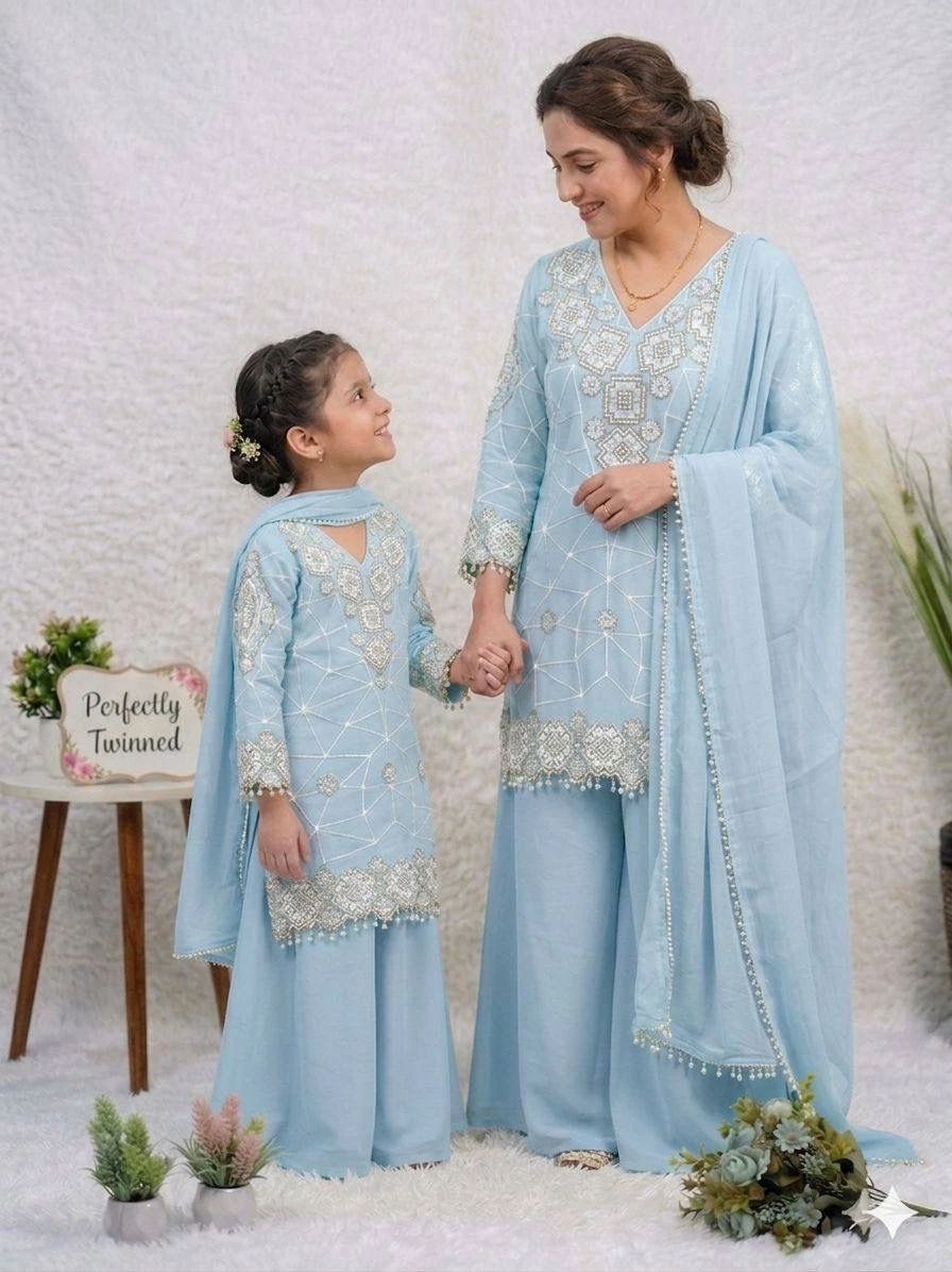 Kids Designer Daughter Georgette Palazzo Set