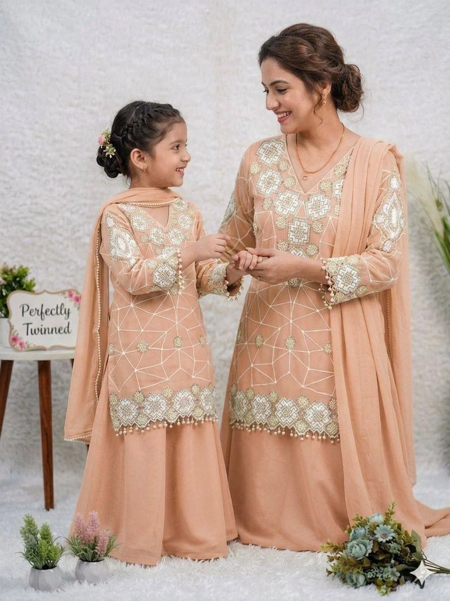Kids Designer Daughter Georgette Palazzo Set