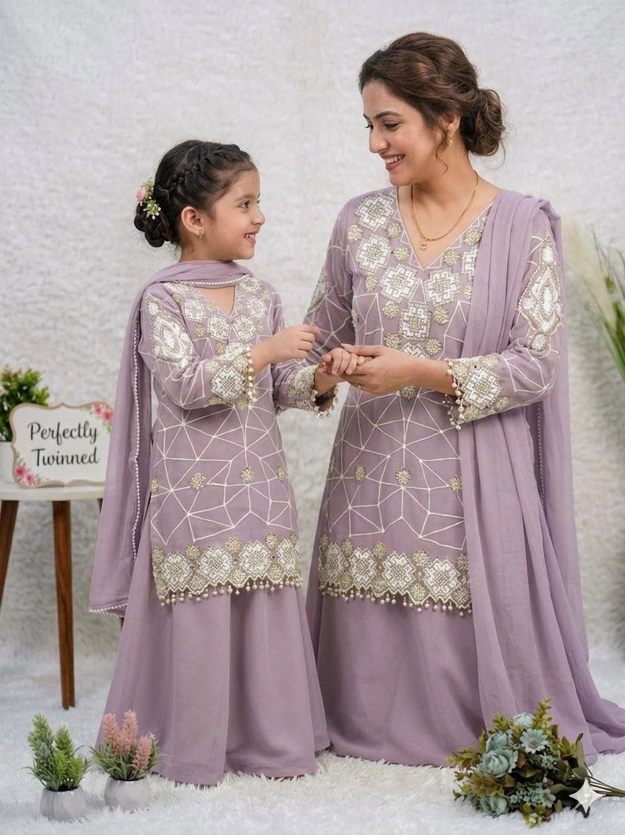 Kids Designer Daughter Georgette Palazzo Set