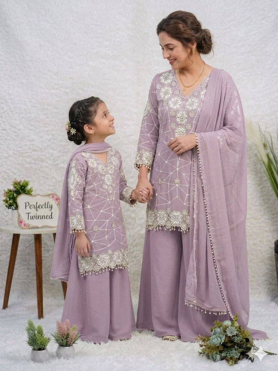 Kids Designer Daughter Georgette Palazzo Set