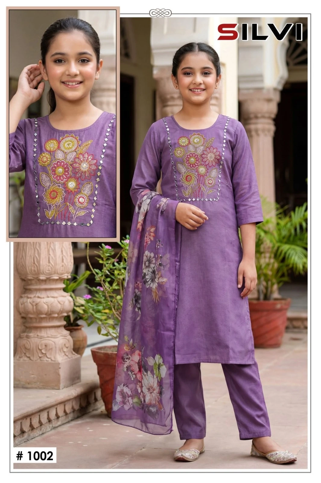 kids Silvi Gadwal Silk Suit