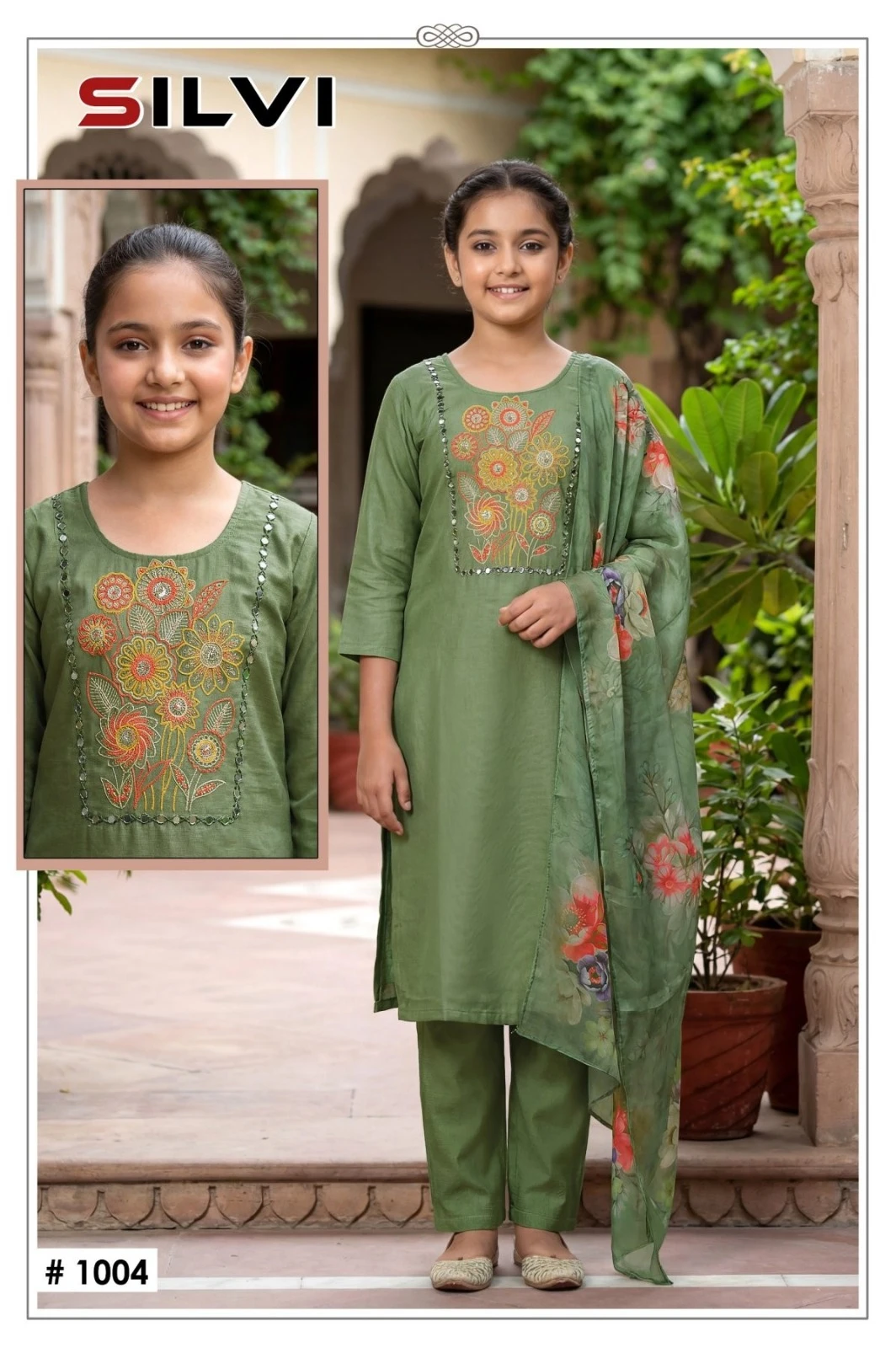kids Silvi Gadwal Silk Suit