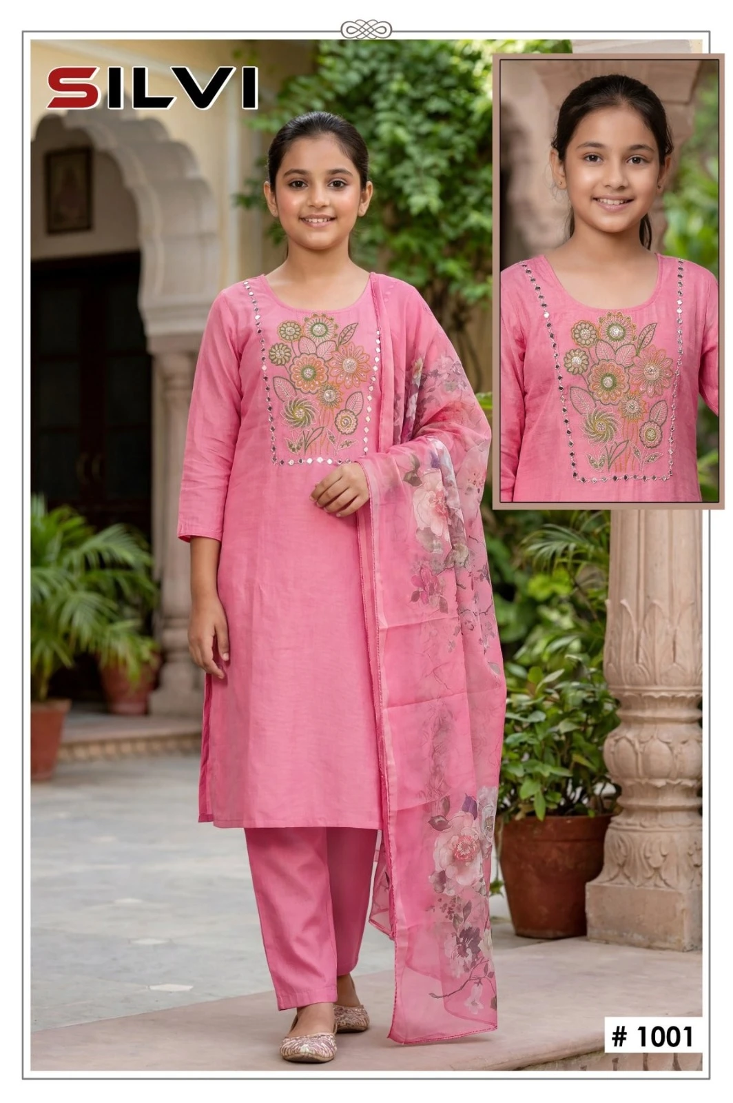 kids Silvi Gadwal Silk Suit