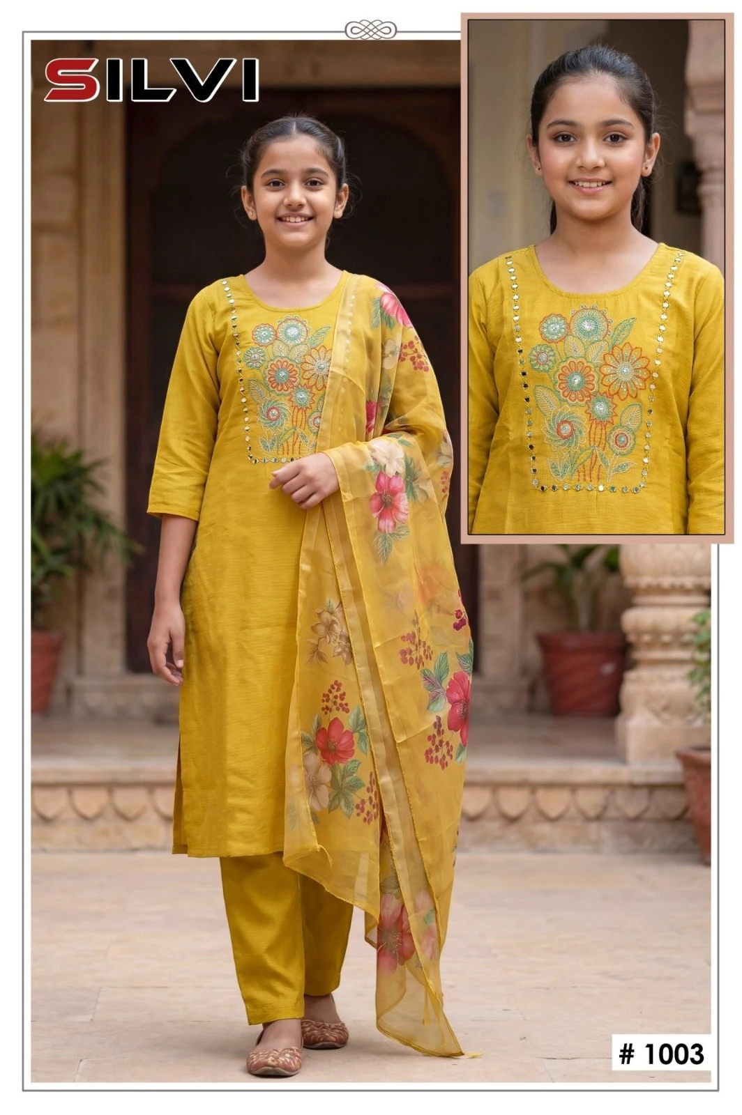 kids Silvi Gadwal Silk Suit