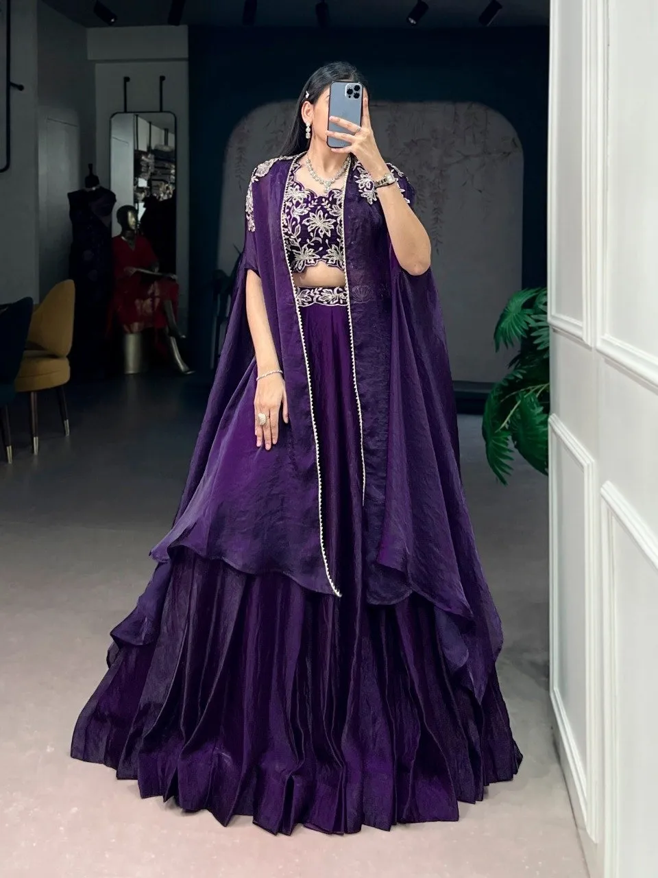 LNB Afreen Purple Fancy Designer Choli Set