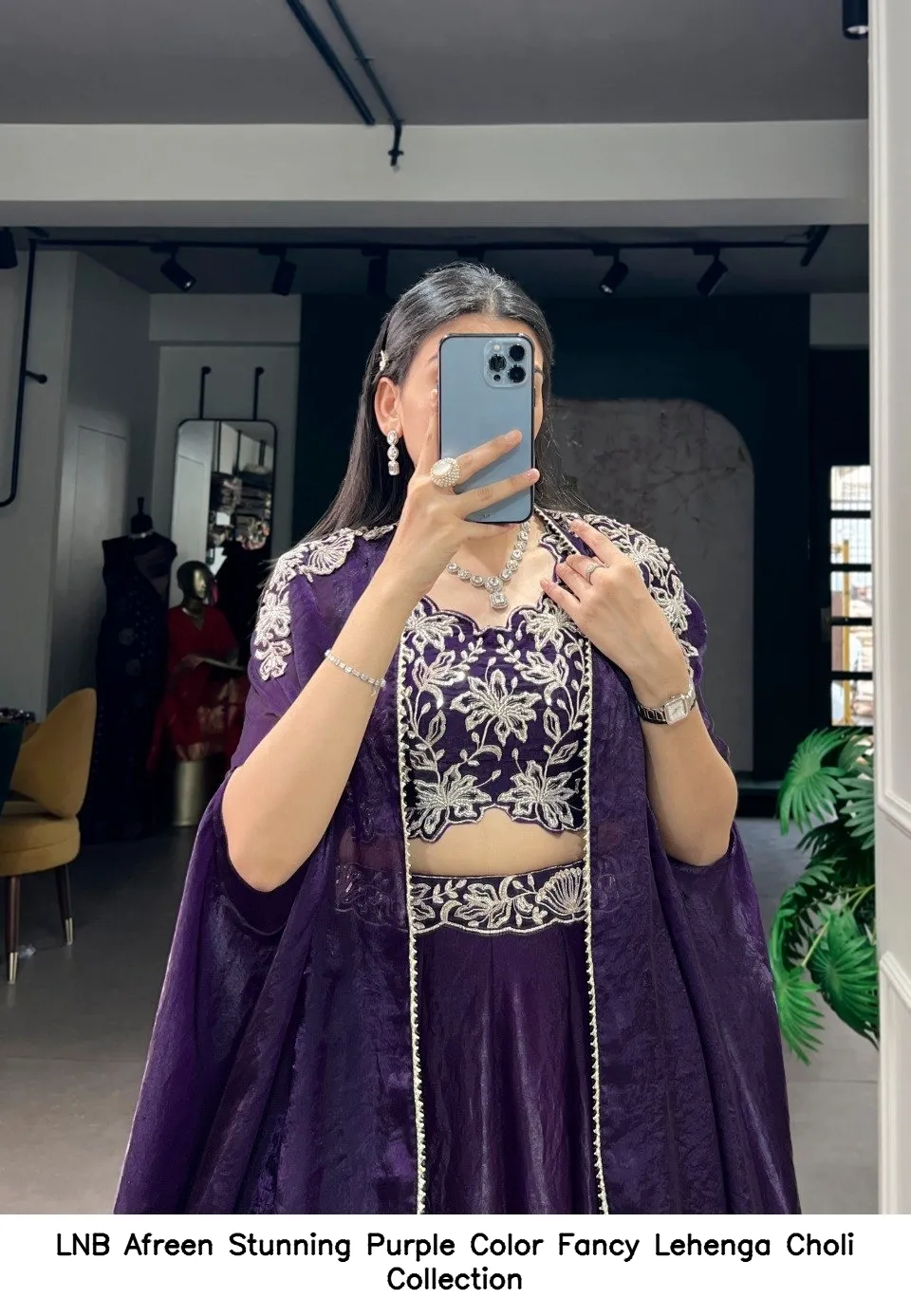 LNB Afreen Purple Fancy Designer Choli Set