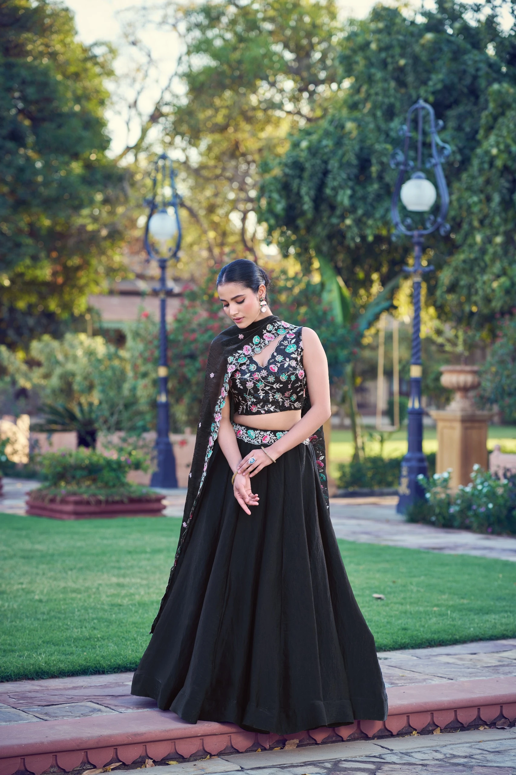 LNB Black Fendy Silk Embroidered Lehenga Collection