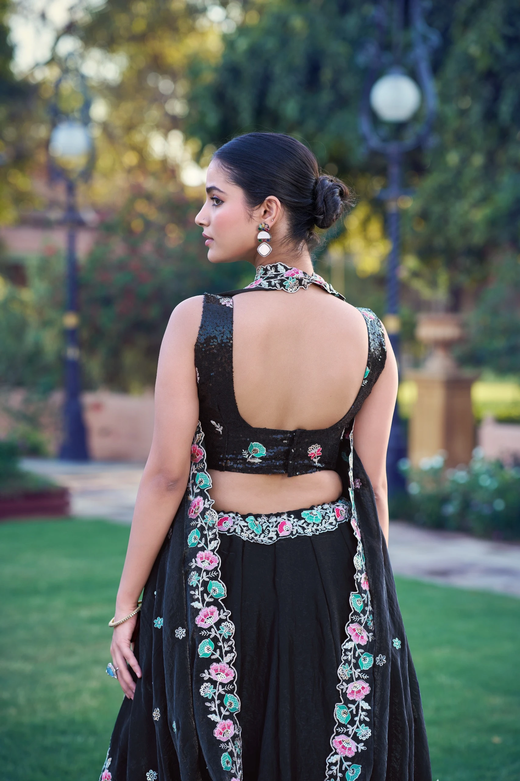 LNB Black Fendy Silk Embroidered Lehenga Collection
