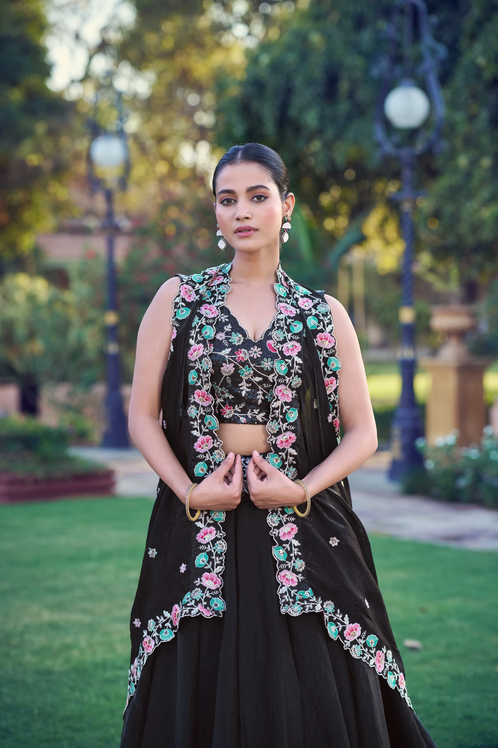 LNB Black Fendy Silk Embroidered Lehenga Collection