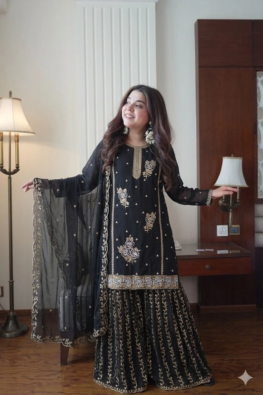 LOOMEERA Designer Gharara Pair Collection