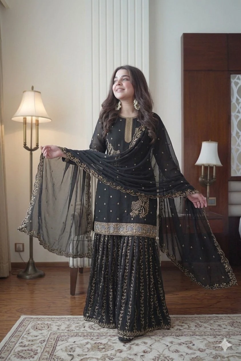 LOOMEERA Designer Gharara Pair Collection