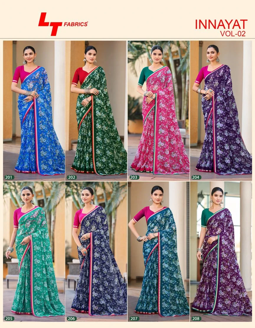 Lt Inayat Vol 2 Chiffon Printed Saree Collection