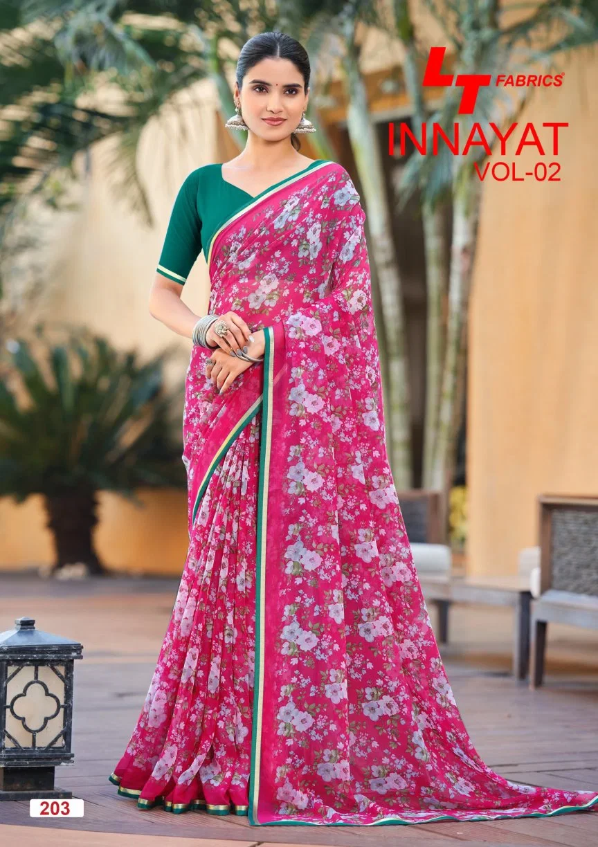 Lt Inayat Vol 2 Chiffon Printed Saree Collection