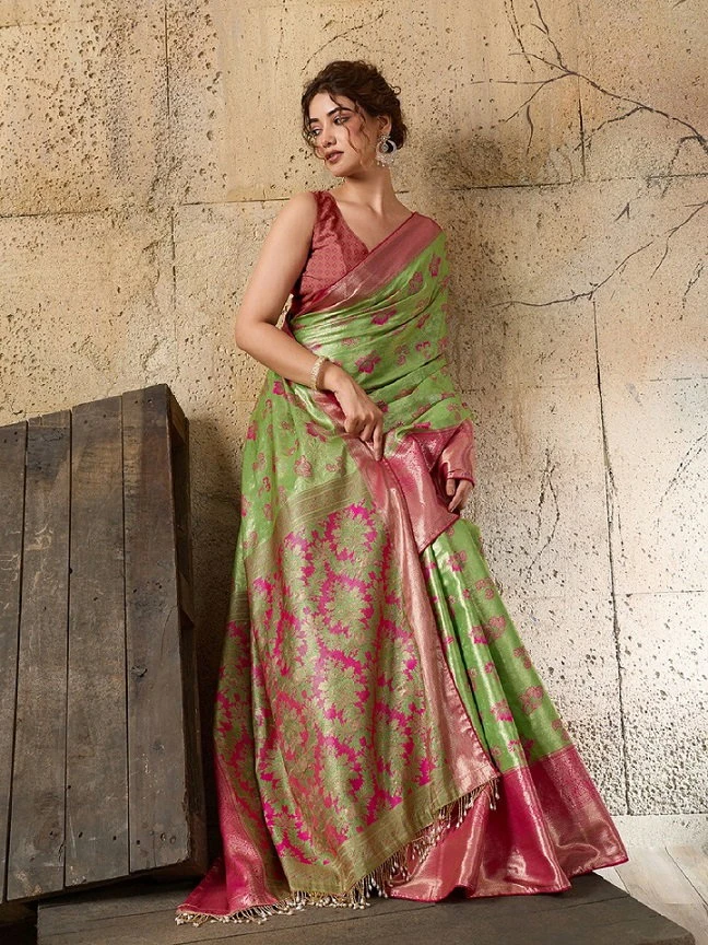 Maahi 221 Kanjivaram Silk Zari Weaving Party Wear Saree Collection