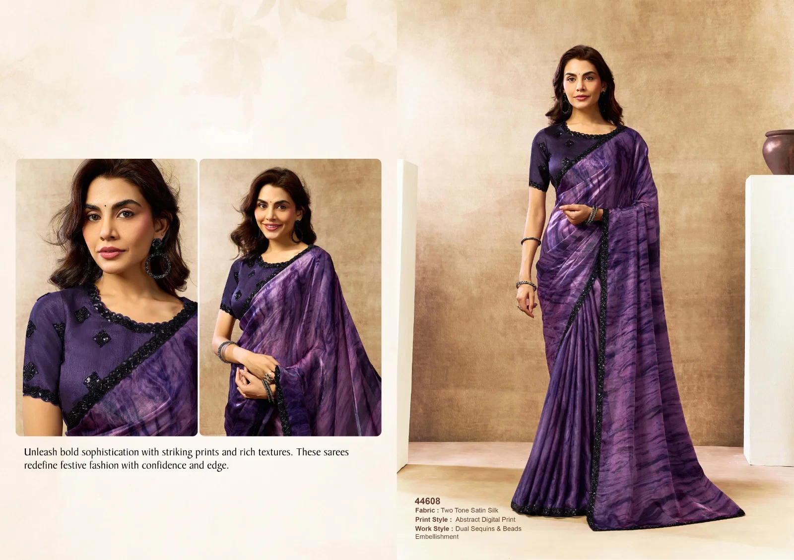 Mahotsav Norita 44600 Oasis Satin Silk Designer Saree Collection