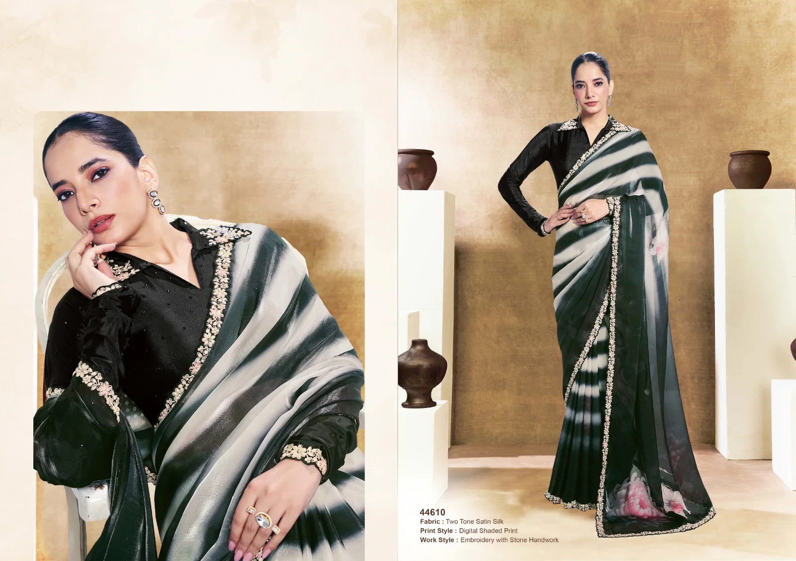 Mahotsav Norita 44600 Oasis Satin Silk Designer Saree Collection