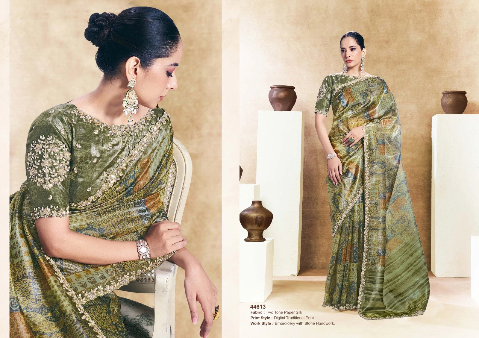 Mahotsav Norita 44600 Oasis Satin Silk Designer Saree Collection