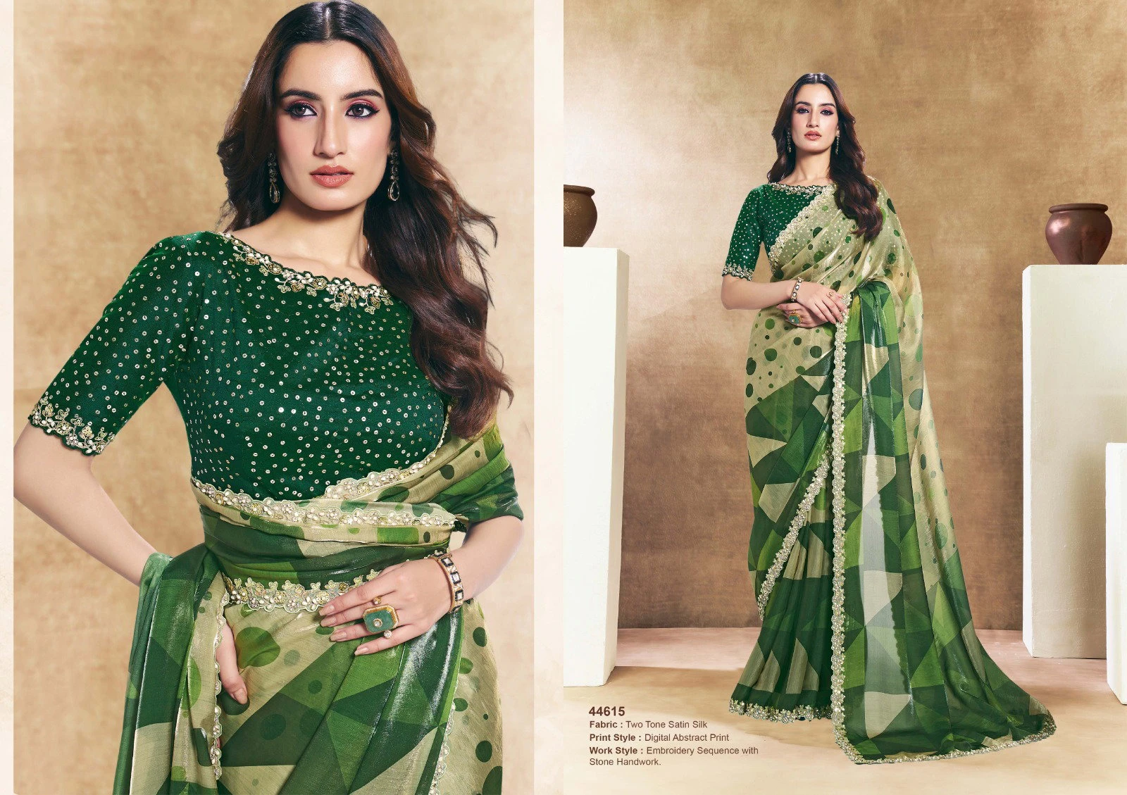 Mahotsav Norita 44600 Oasis Satin Silk Designer Saree Collection