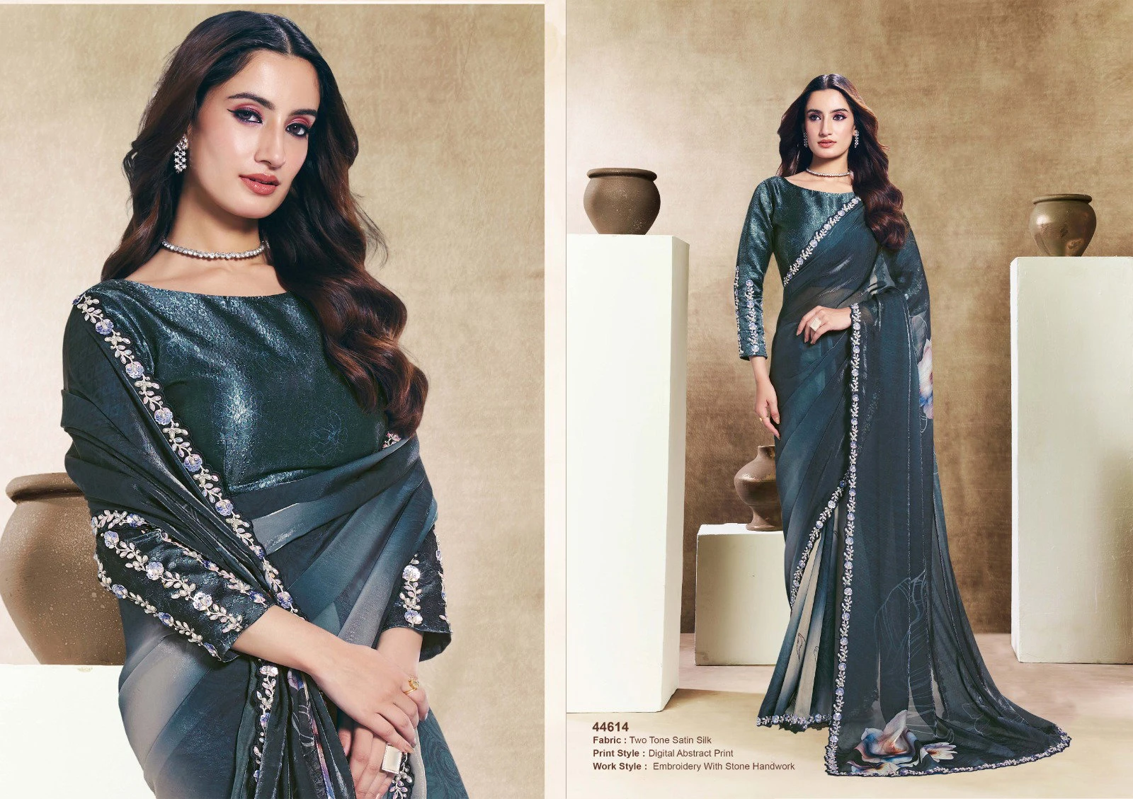 Mahotsav Norita 44600 Oasis Satin Silk Designer Saree Collection