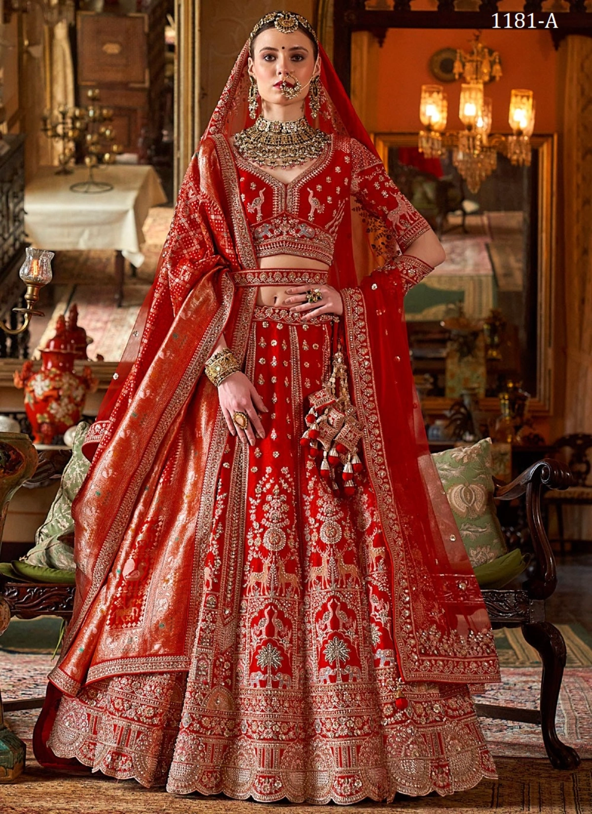 Manjulla Dulhan Sabyasachi Style Bridal Choli with Double Dupatta