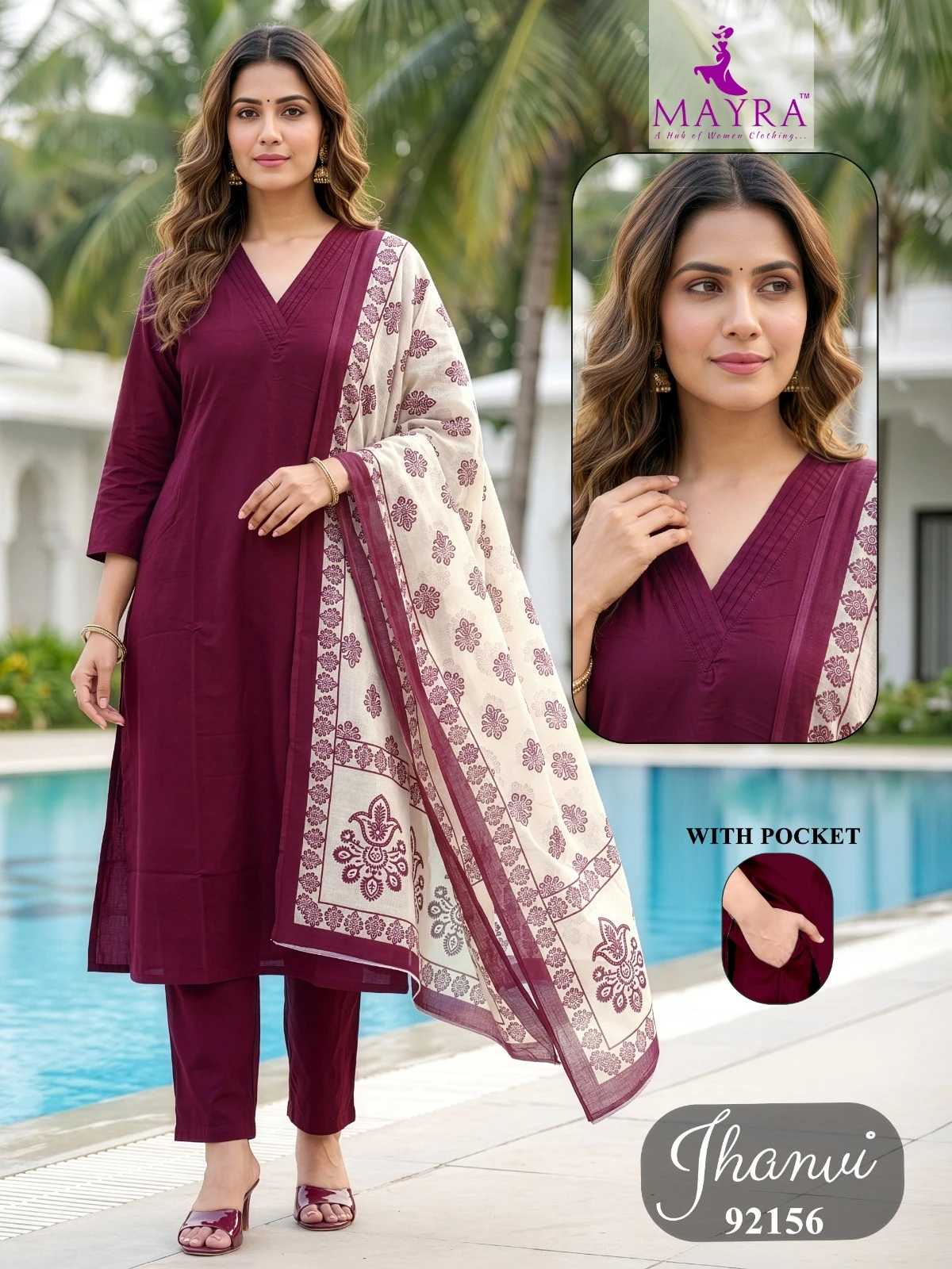 Mayra Jhanvi Dhabu Cotton Printed Suit Collection