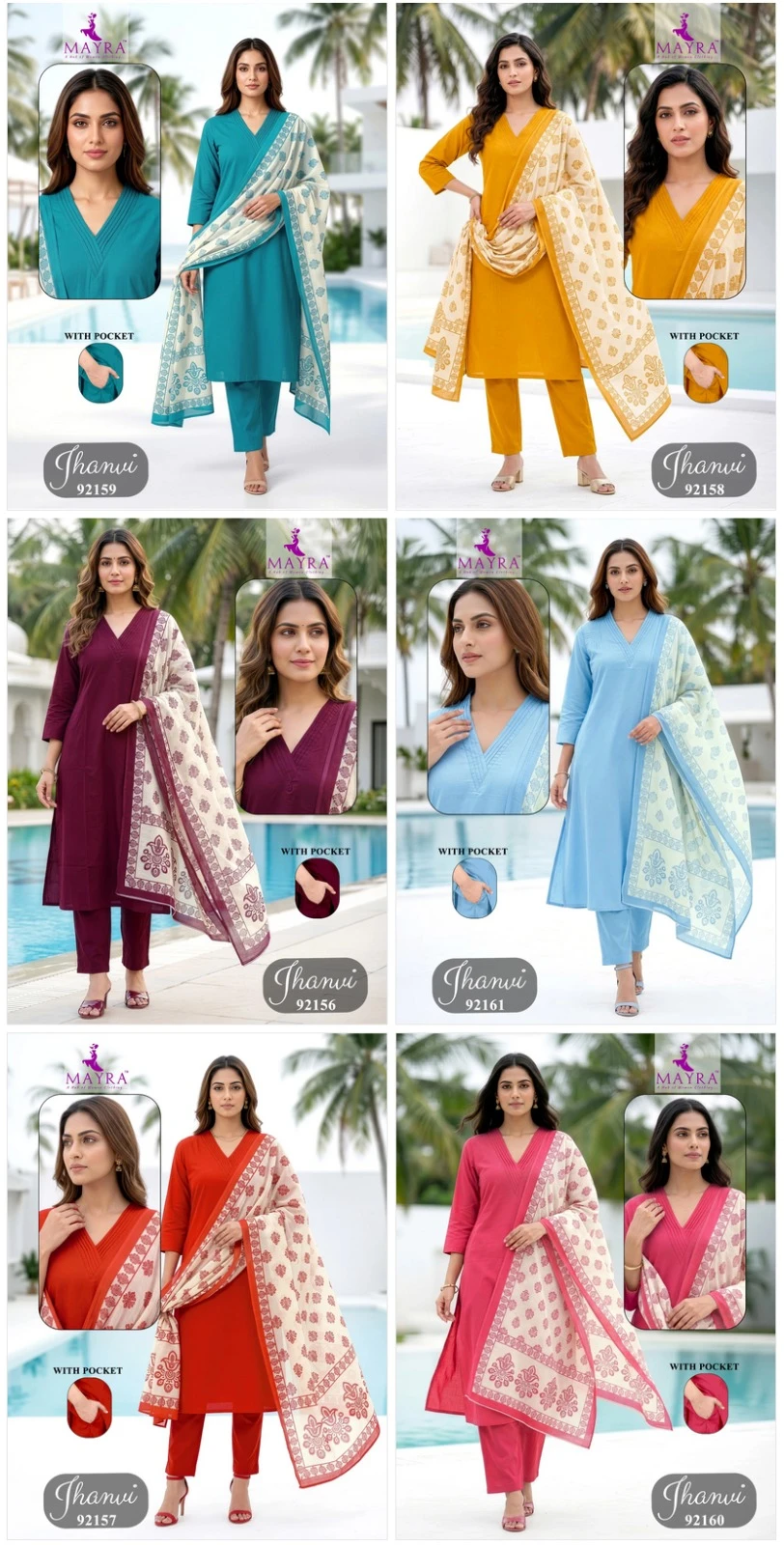 Mayra Jhanvi Dhabu Cotton Printed Suit Collection