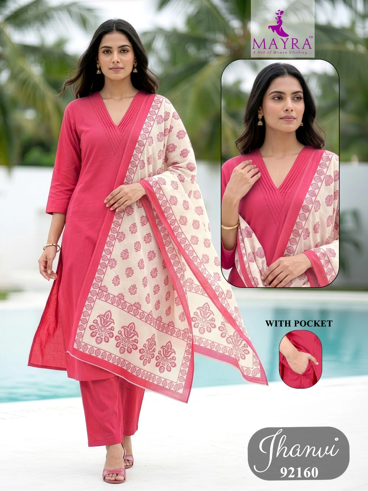 Mayra Jhanvi Dhabu Cotton Printed Suit Collection