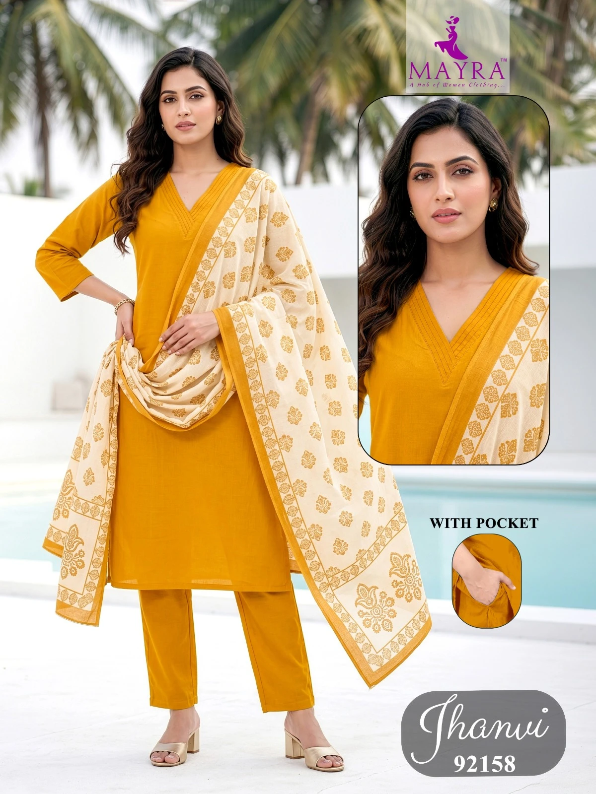 Mayra Jhanvi Dhabu Cotton Printed Suit Collection
