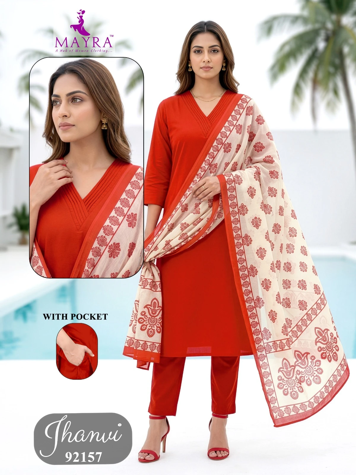 Mayra Jhanvi Dhabu Cotton Printed Suit Collection