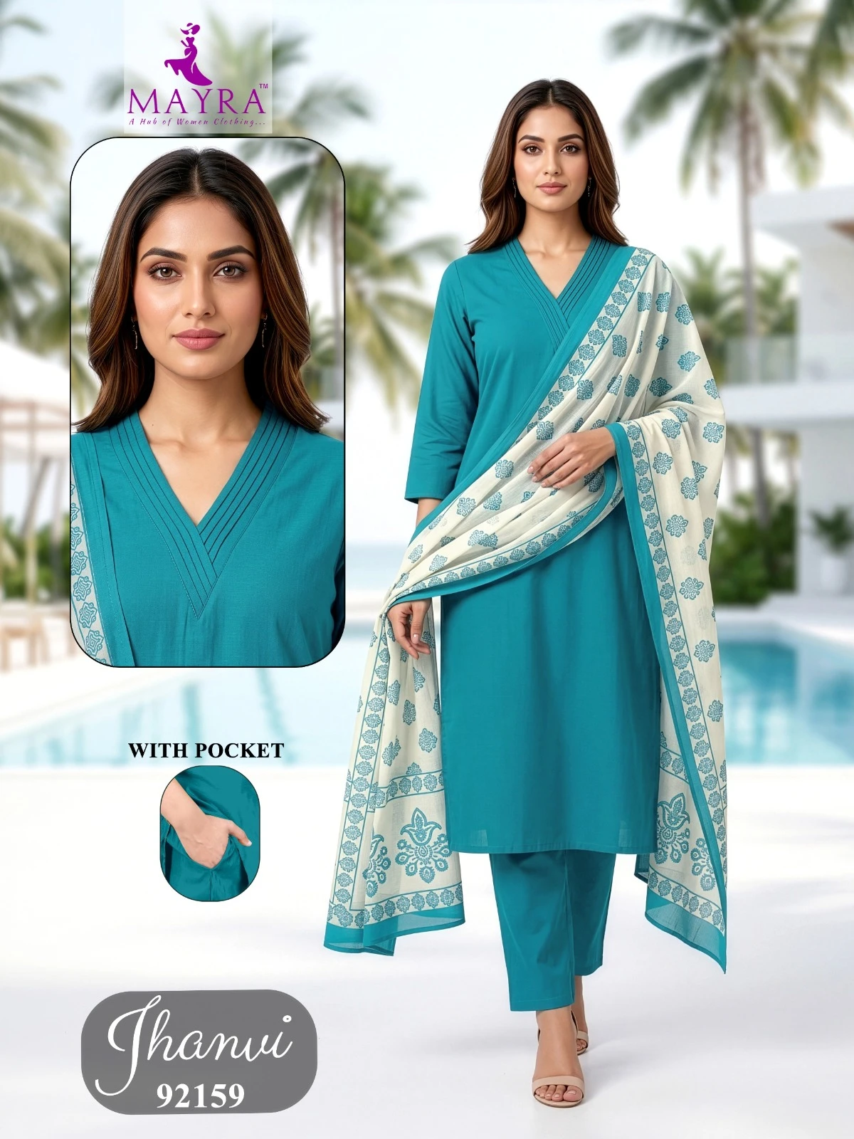Mayra Jhanvi Dhabu Cotton Printed Suit Collection