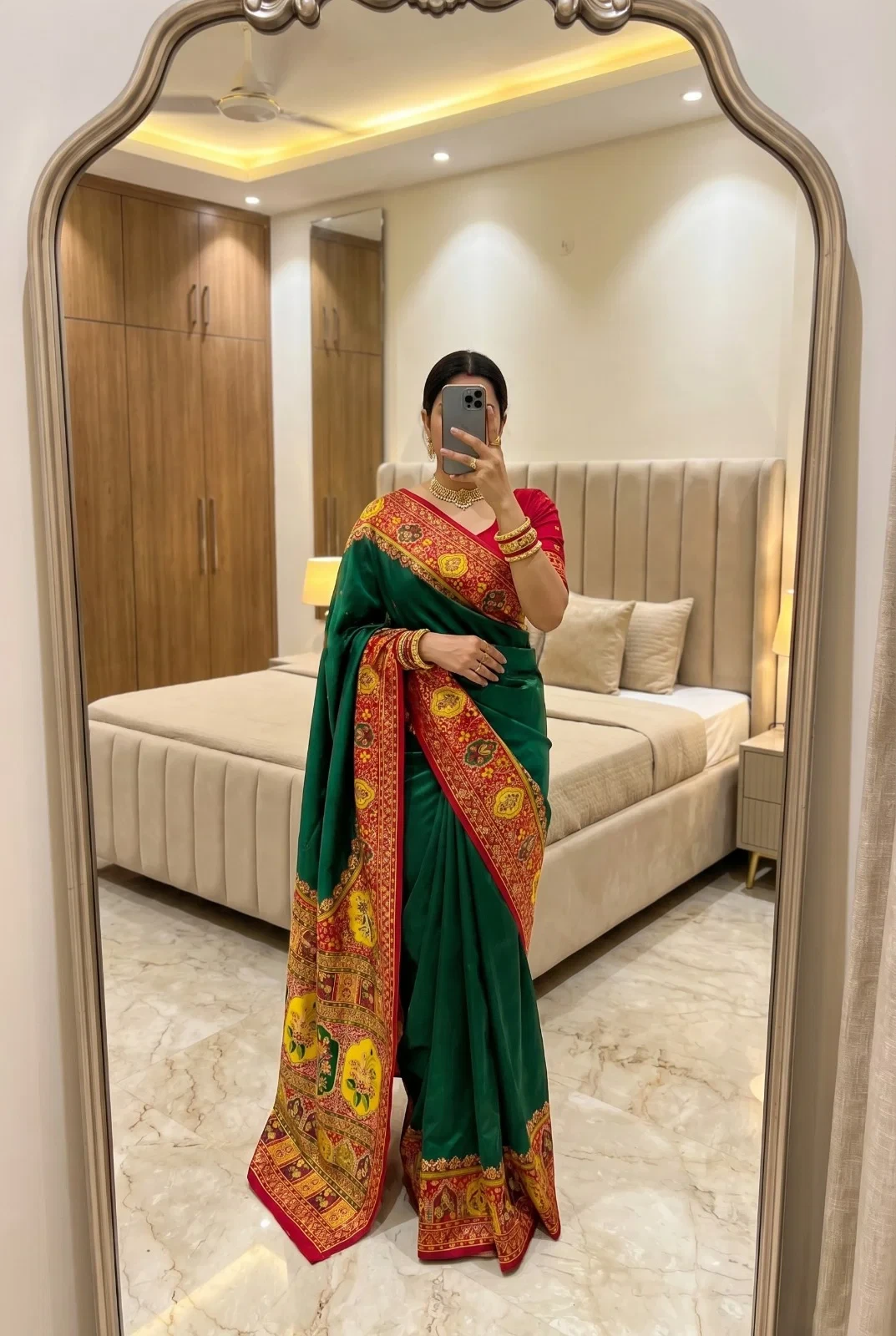 Mb 67 Pashmina Silk Multicolored Paisley Border Saree Collection