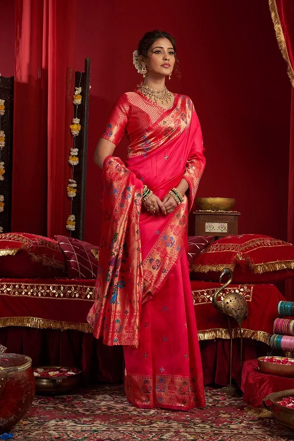 Meera 335 Paithani Silk Zari Weaving Party Wear Saree Collection
