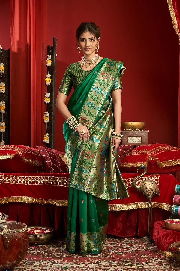 Meera 335 Paithani Silk Zari Weaving Party Wear Saree Collection