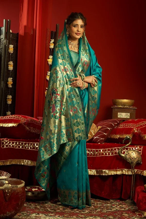 Meera 335 Paithani Silk Zari Weaving Party Wear Saree Collection