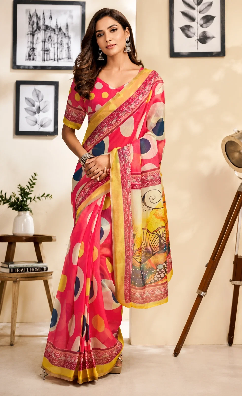 Meera 338 Chanderi Cotton Printed Ready to Wear Saree Collection