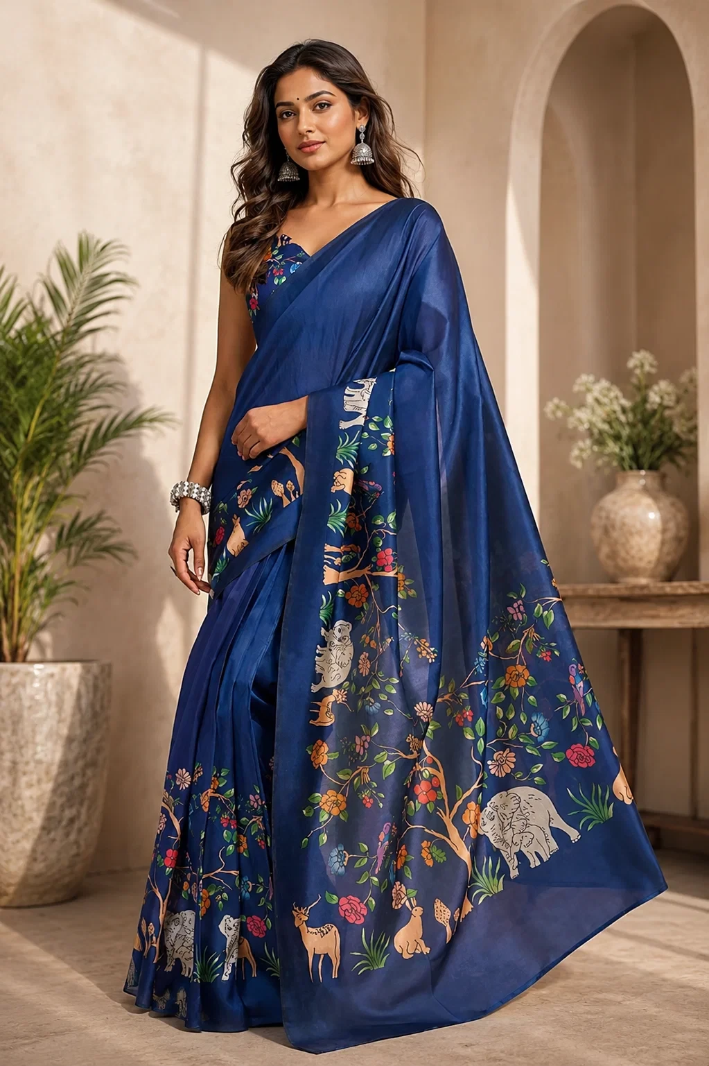 Meera 338 Chanderi Cotton Printed Ready to Wear Saree Collection