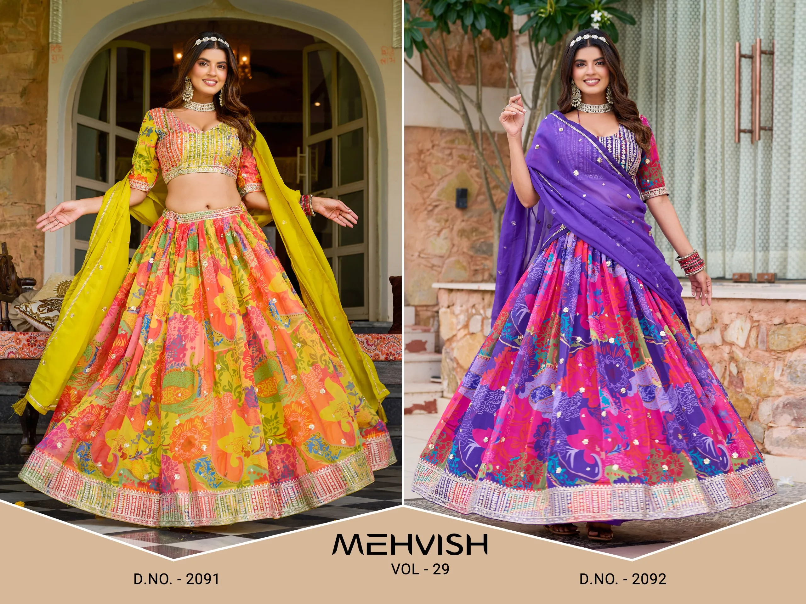 Mehvish Vol 29 Soft Organza Embroidered Choli Set
