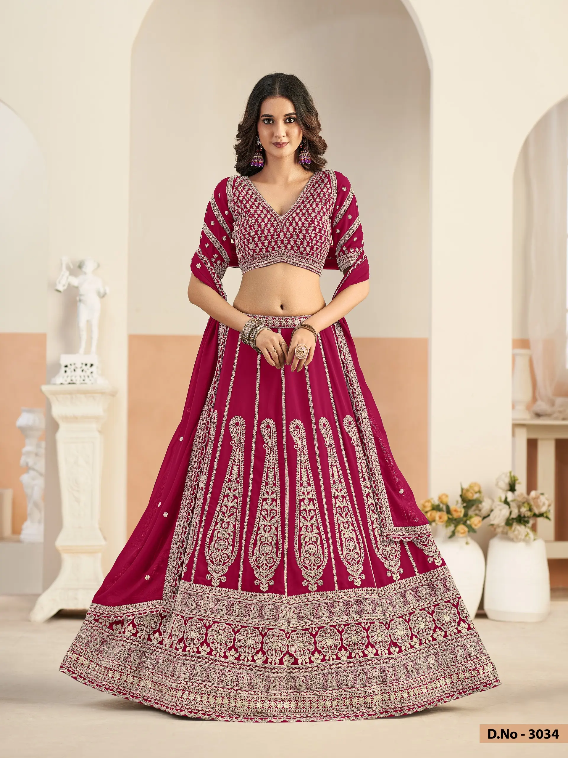 Mehvish Vol 33 Faux Georgette Embroidered Choli Set