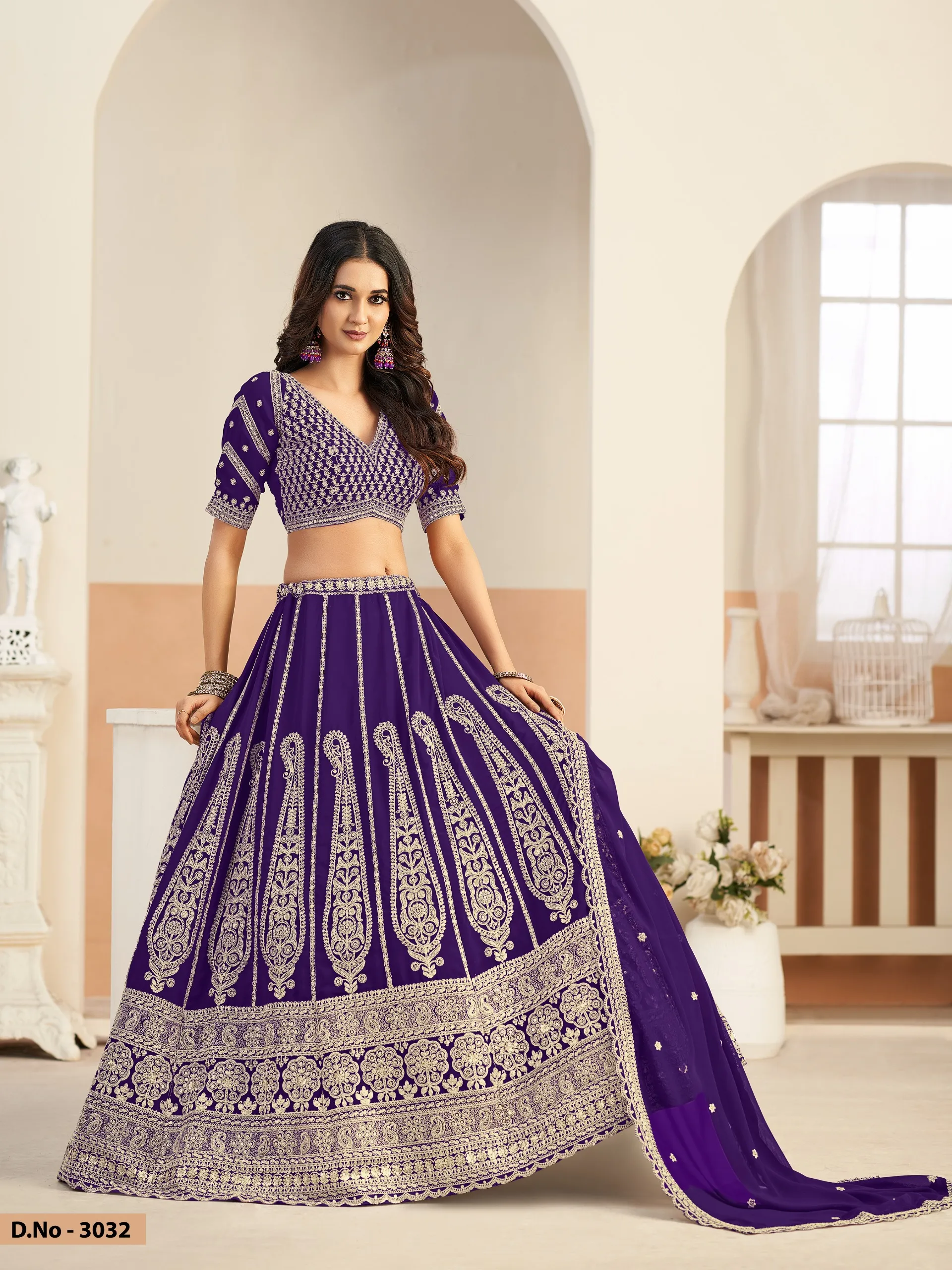 Mehvish Vol 33 Faux Georgette Embroidered Choli Set