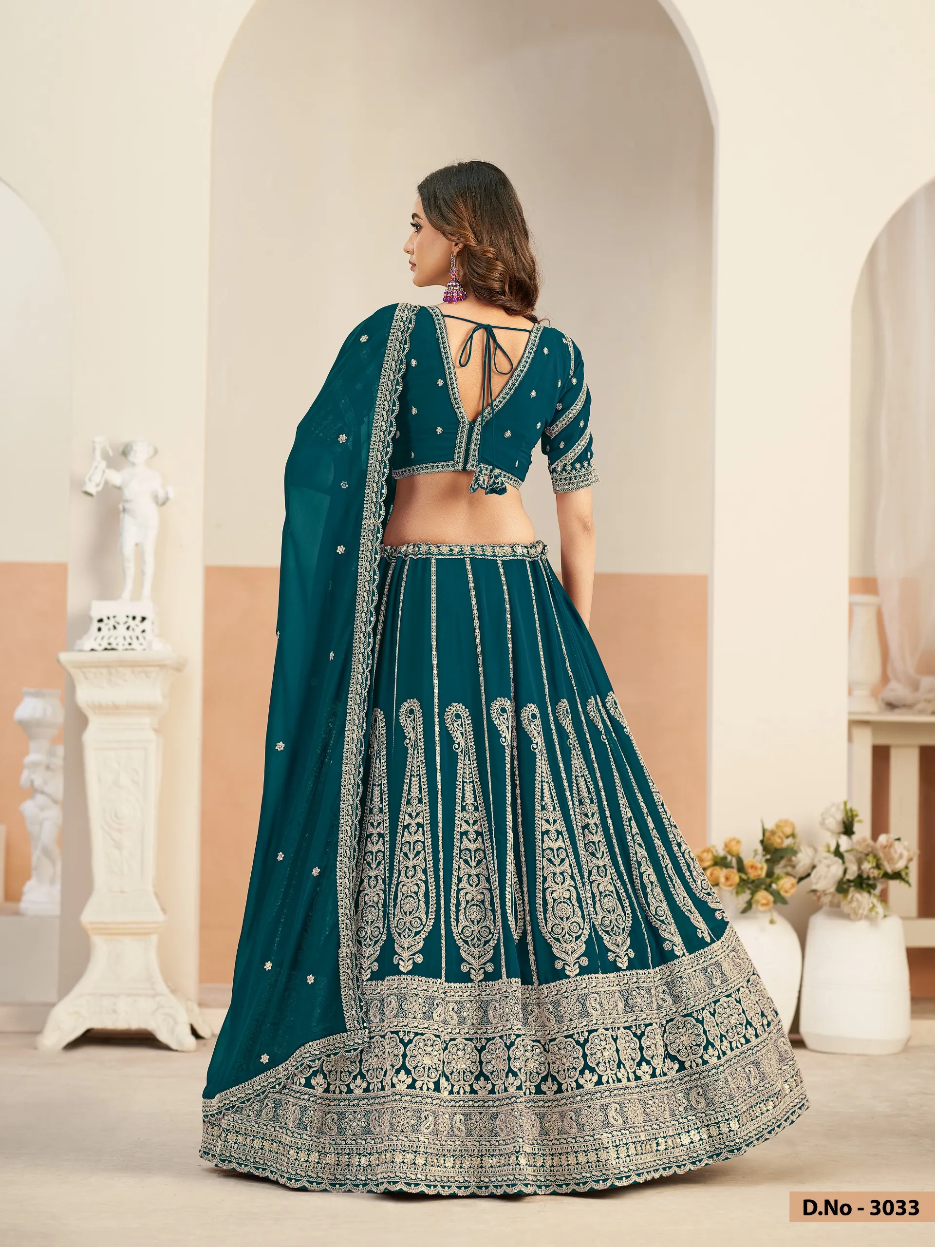Mehvish Vol 33 Faux Georgette Embroidered Choli Set