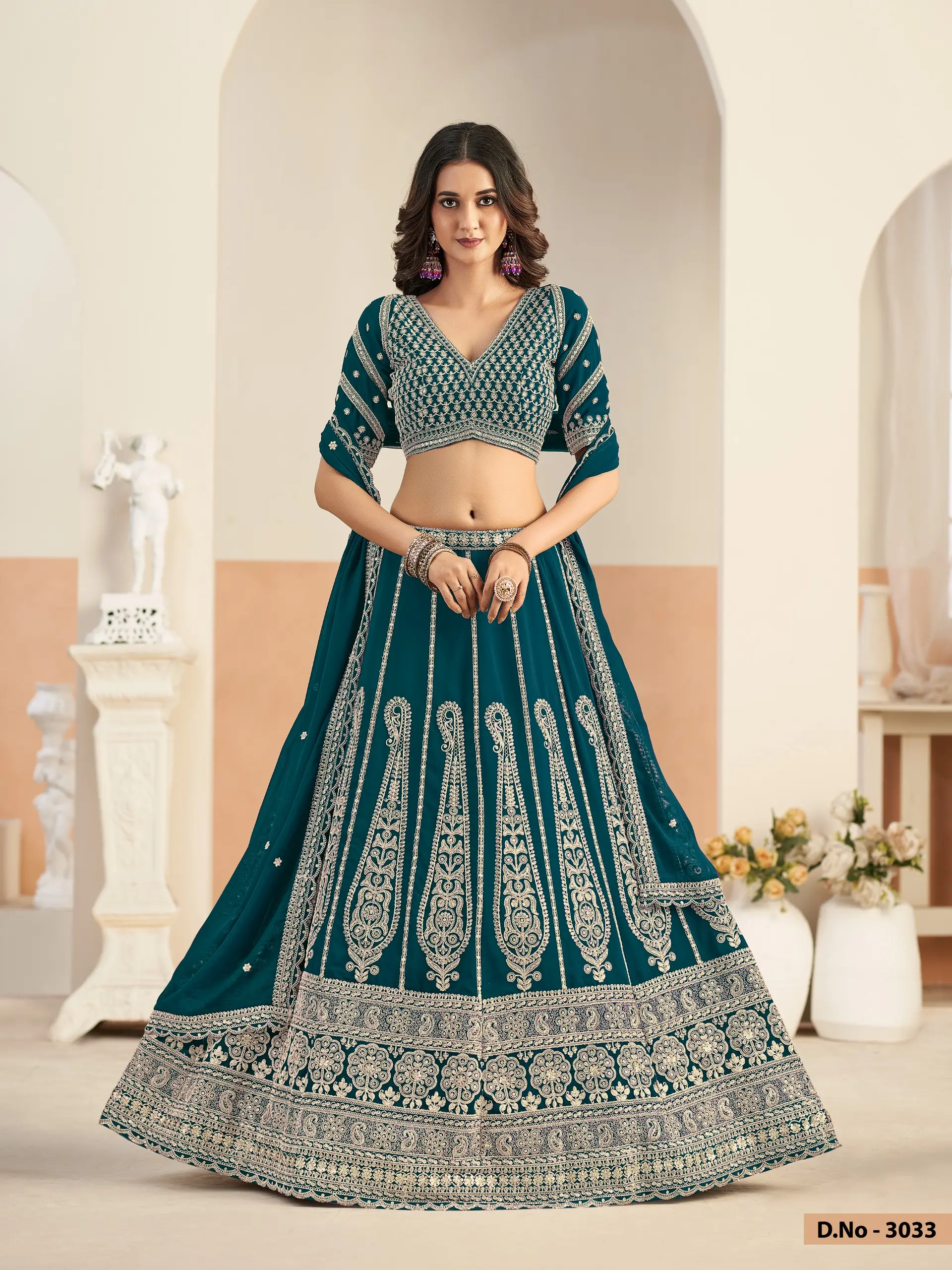 Mehvish Vol 33 Faux Georgette Embroidered Choli Set