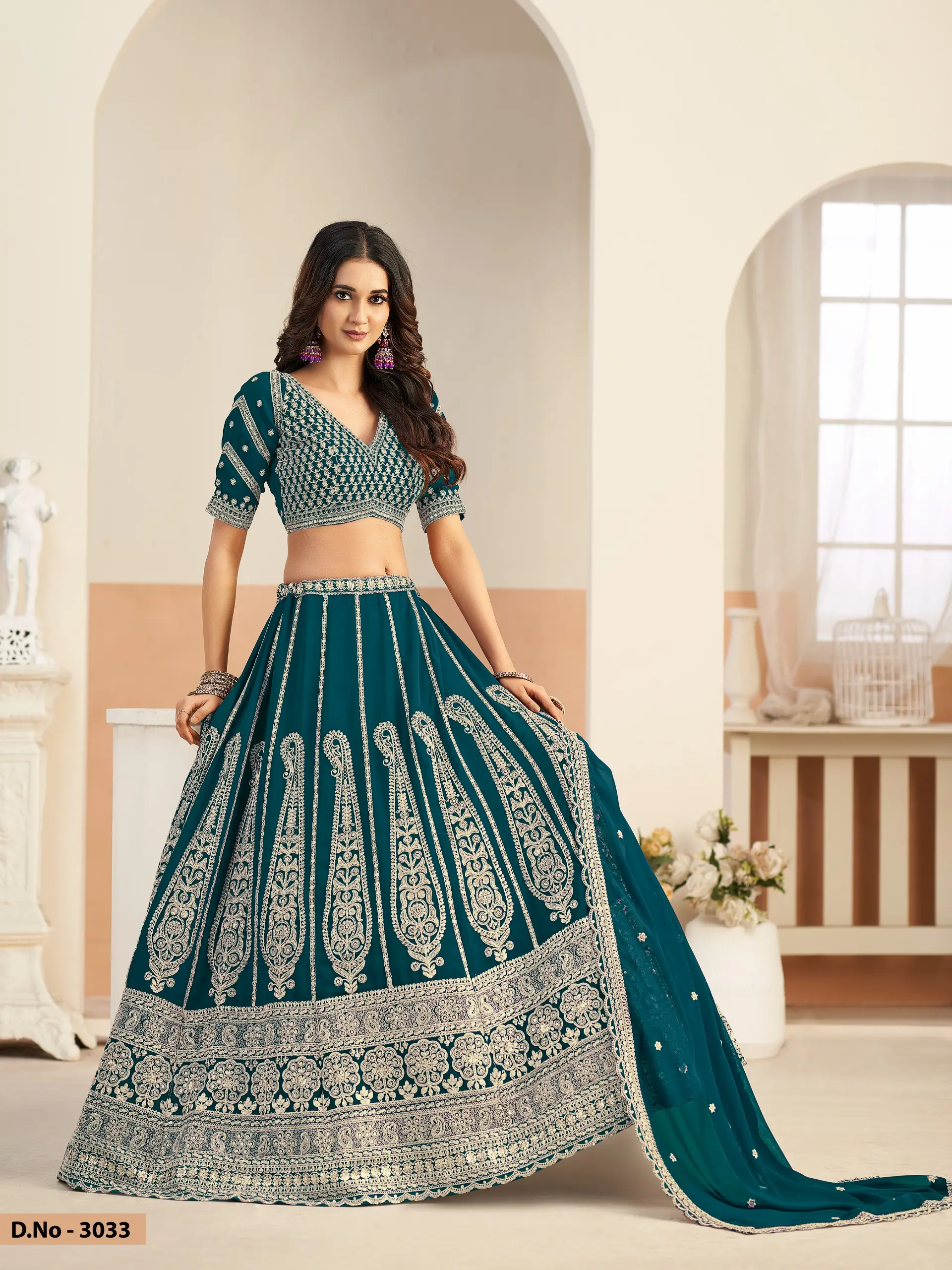 Mehvish Vol 33 Faux Georgette Embroidered Choli Set