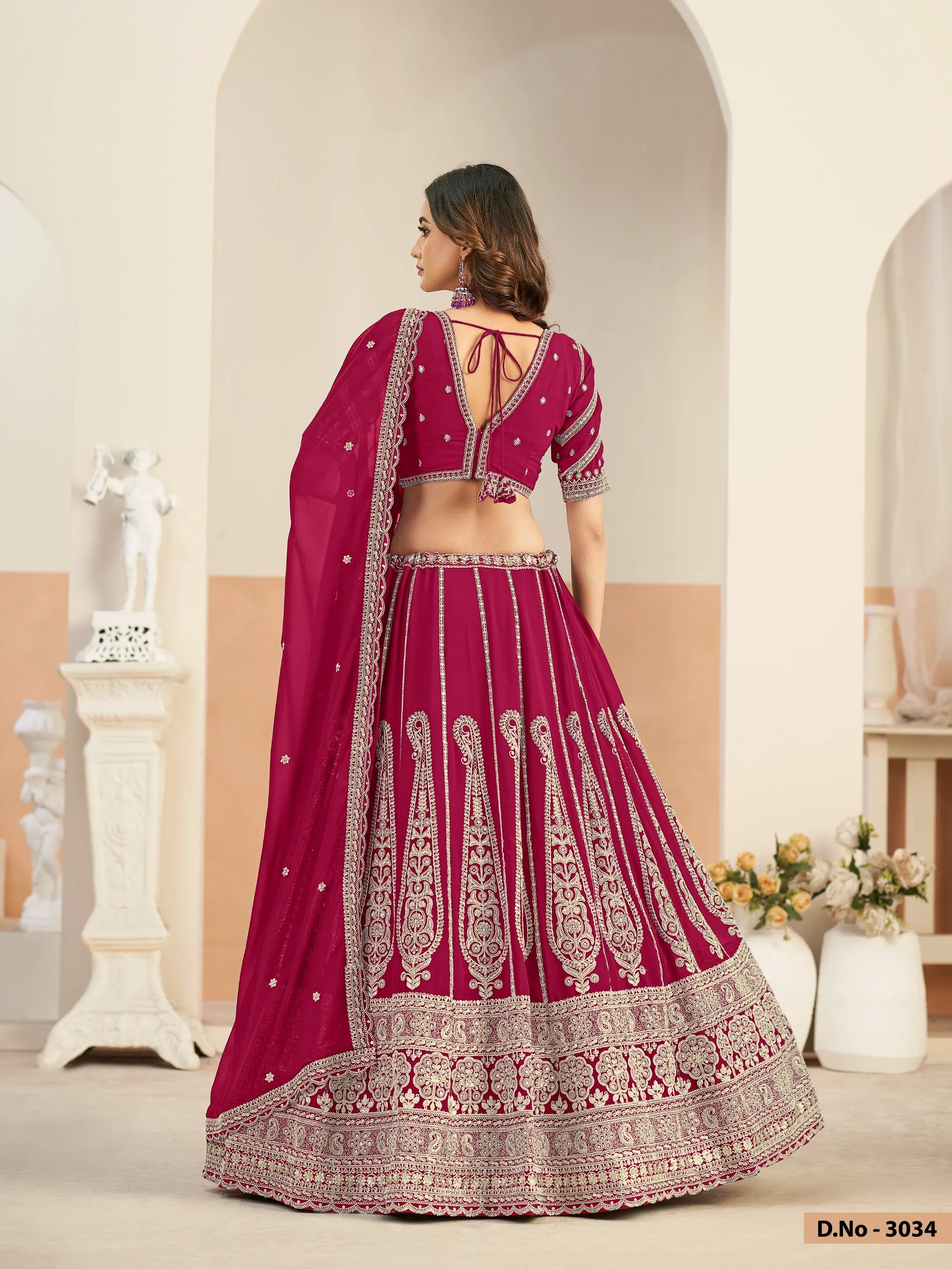 Mehvish Vol 33 Faux Georgette Embroidered Choli Set