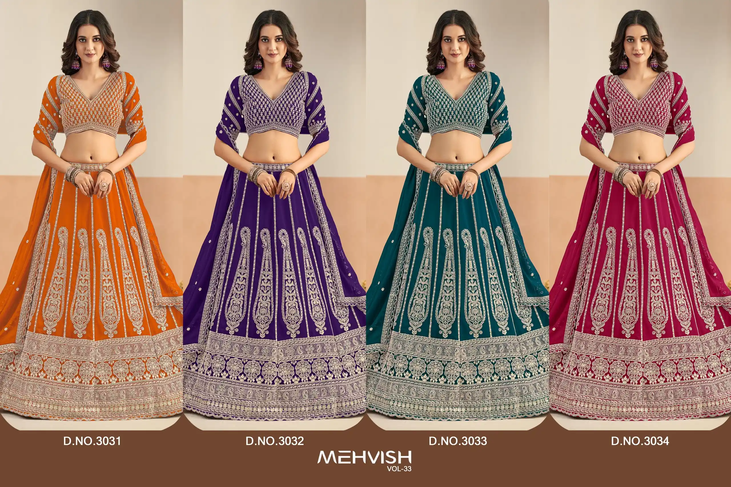 Mehvish Vol 33 Faux Georgette Embroidered Choli Set