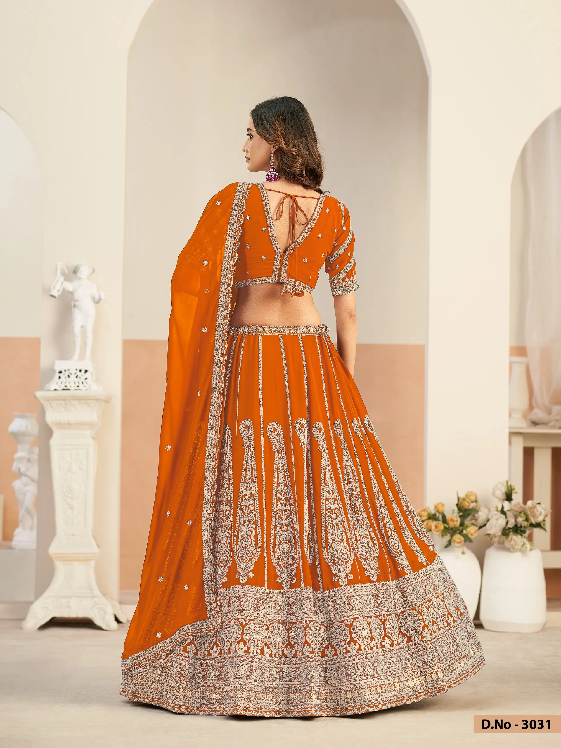 Mehvish Vol 33 Faux Georgette Embroidered Choli Set