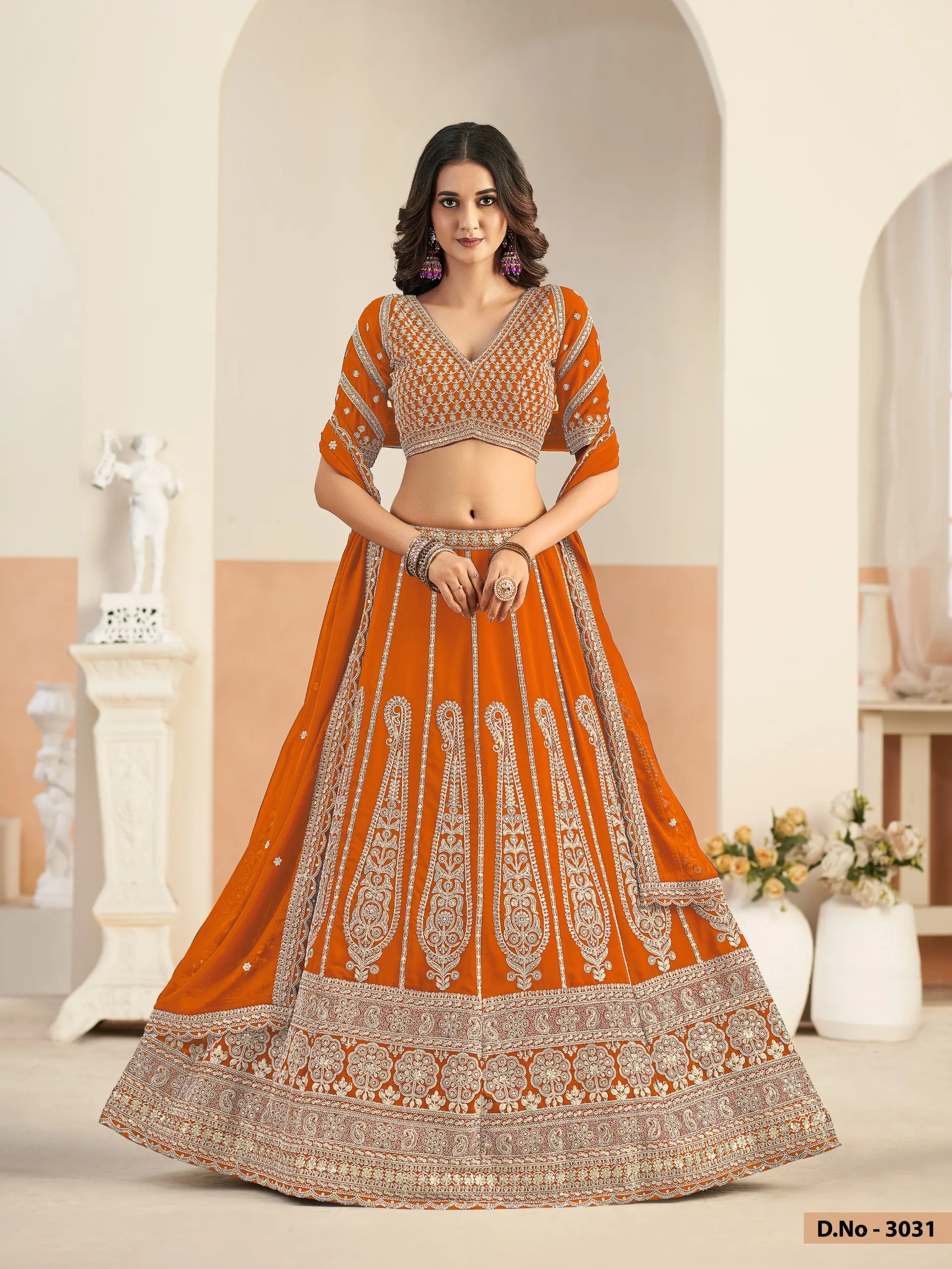 Mehvish Vol 33 Faux Georgette Embroidered Choli Set