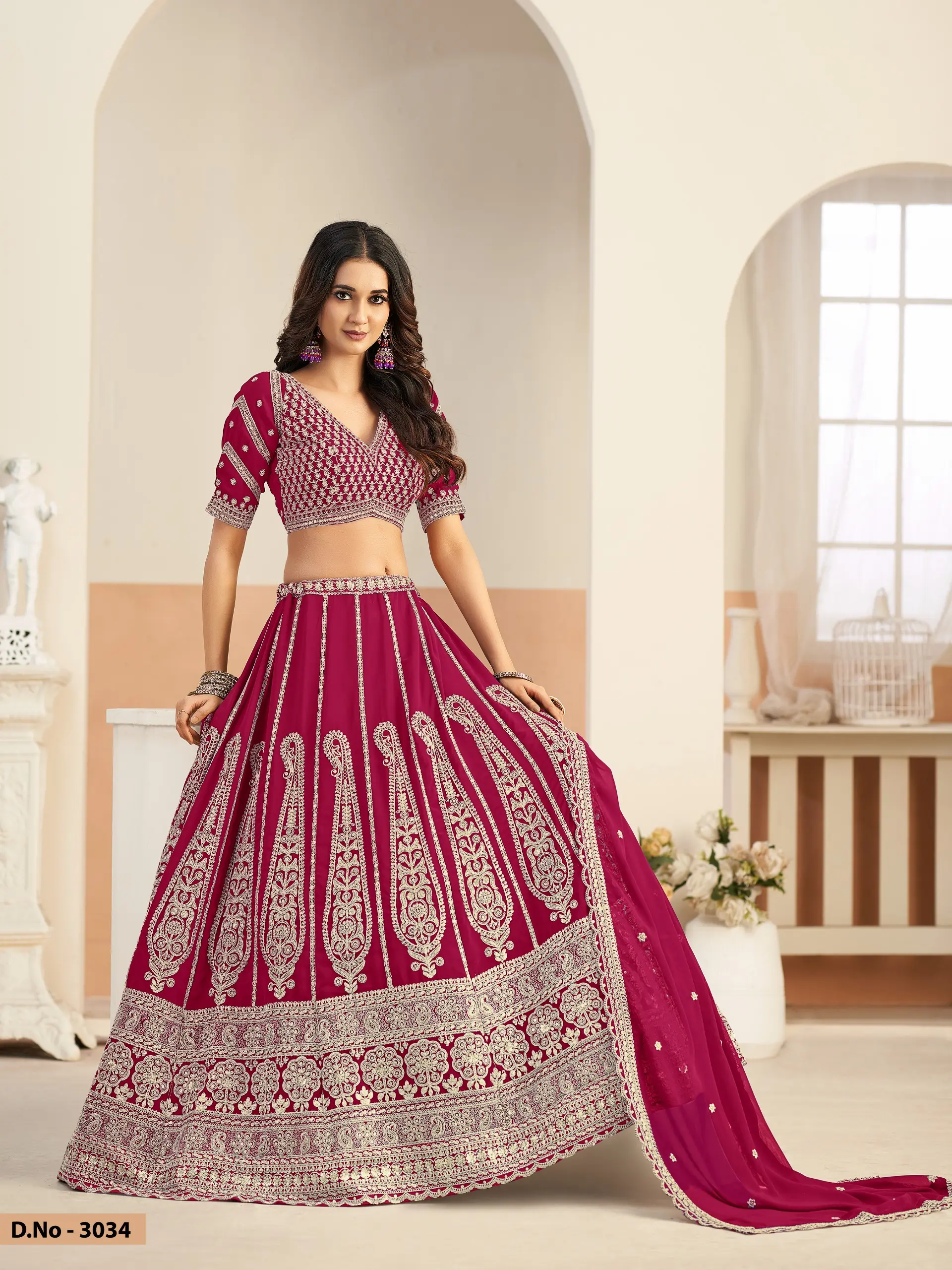 Mehvish Vol 33 Faux Georgette Embroidered Choli Set